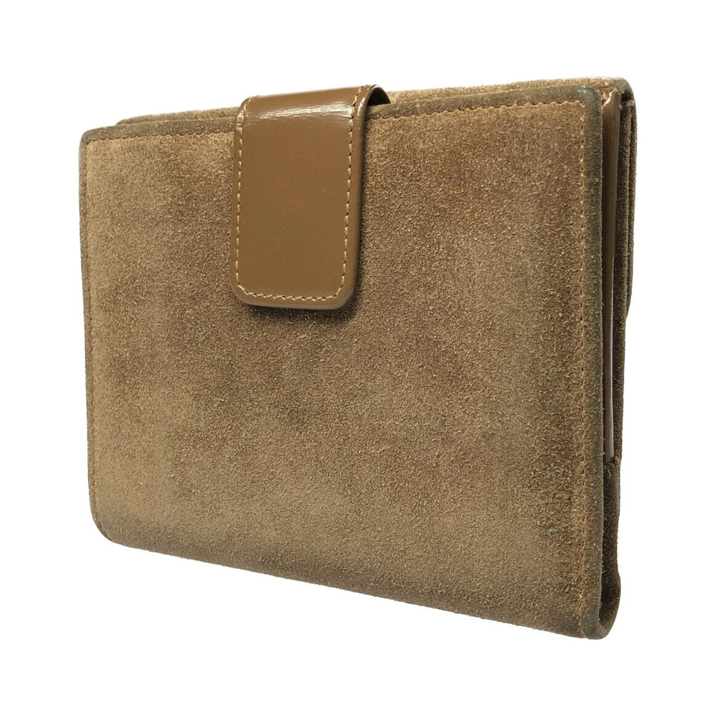 Gucci Snap Wallet fold Bi Horsebit Closure Double Suede - Picture 2 of 6